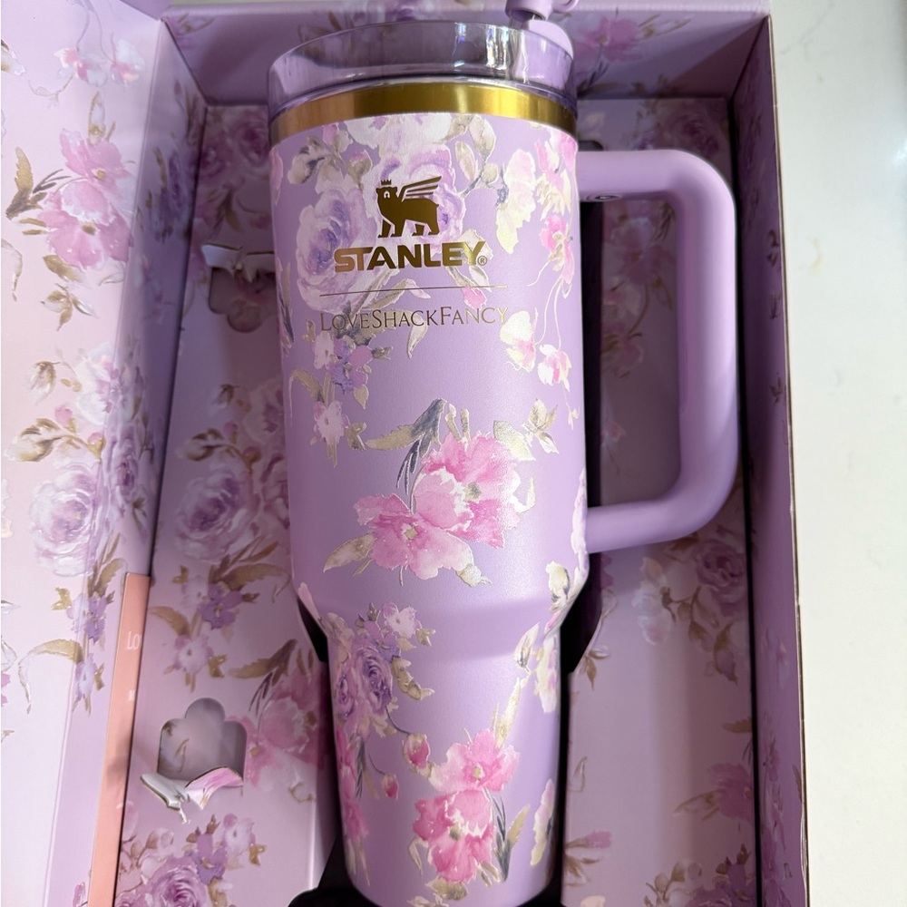 LoveShackFancy x Stanley Pink Floral Design